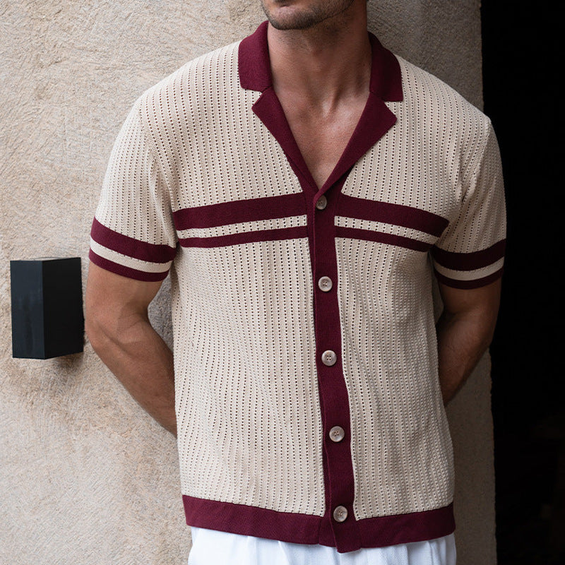 Polo homme – Coupe régulière – Maille douce respirante – Manches courtes boutonnières