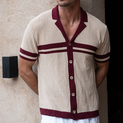 Polo homme – Coupe régulière – Maille douce respirante – Manches courtes boutonnières