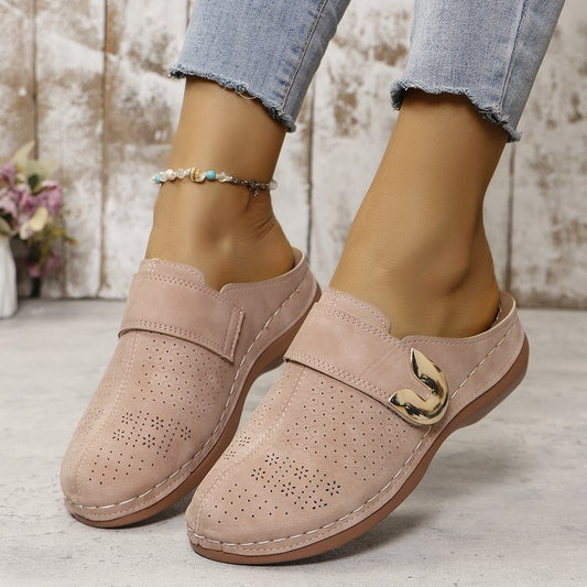 Sandales mule femme – Slip-on confortable – Boucle décorative