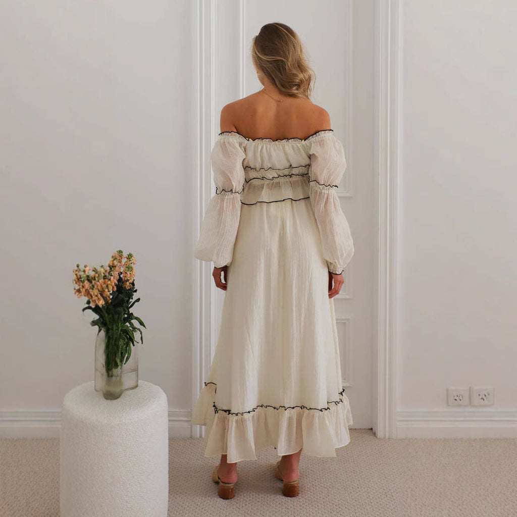 Ensemble Deux Pièces Femme – Haut Épaules Dénudées – Jupe Longue – Style Bohème
