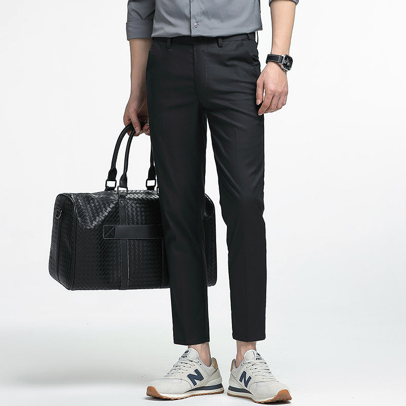 Men's Cropped Pants – Slim fit – Lightweight breathable fabric – Chic casual style