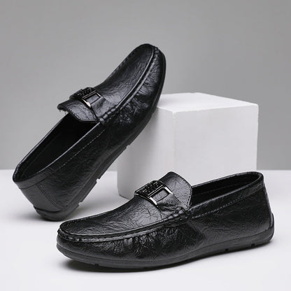 Men's loafers – Classic style – Glossy finish – Breathable comfort