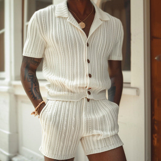 Ensemble Homme T-shirt et Short – Coupe Slim – Style Décontracté
