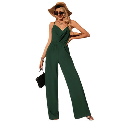 Combinaison Femme – Sans Manches – Décolleté V – Taille Élastique – Coupe Fluide