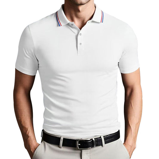 Polo pour homme - Coupe ajustée - Tissu doux et respirant - Manches courtes élégantes