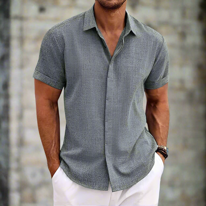 Chemise Homme – Manches Courtes – Coupe Décontractée – Tissu Respirant – Style Boutonné