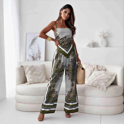 Ensemble deux pièces femme – Coupe fluide – Bretelles fines – Tissu luxe respirant