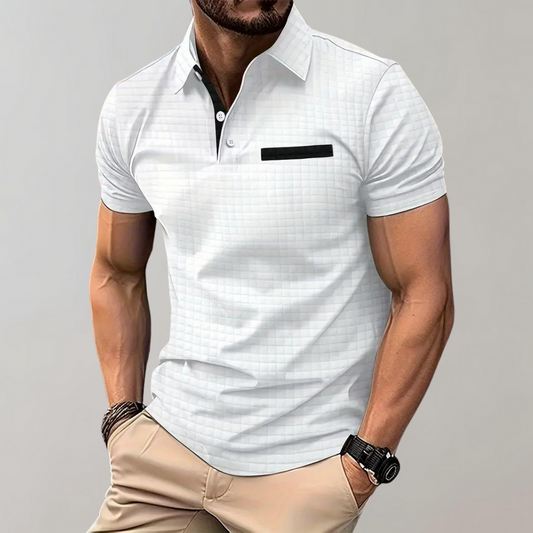 Polo homme – Coupe slim – Maille douce – Finition contrastée
