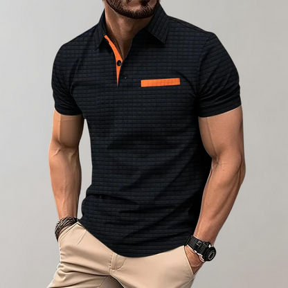 Polo homme – Coupe slim – Maille douce – Finition contrastée