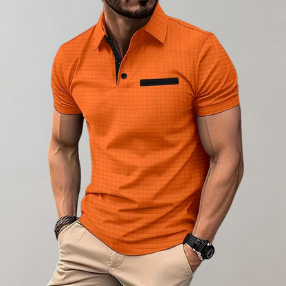Polo homme – Coupe slim – Maille douce – Finition contrastée