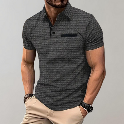 Polo homme – Coupe slim – Maille douce – Finition contrastée