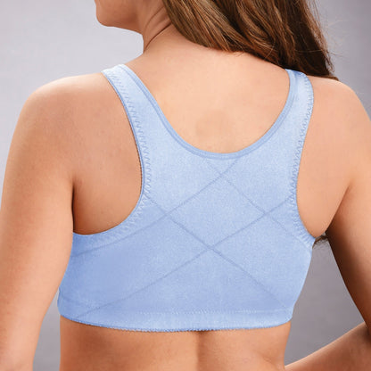 Soutien-gorge femme sans armatures – Maintien doux – Fermeture frontale – Confort respirant