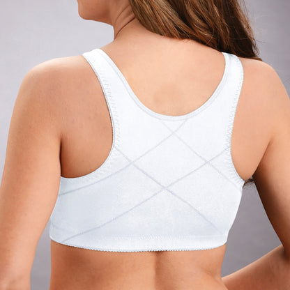 Soutien-gorge femme sans armatures – Maintien doux – Fermeture frontale – Confort respirant