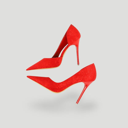 Escarpins femme – Talon aiguille – Bout pointu – Finition texturée luxe – Coupe élégante