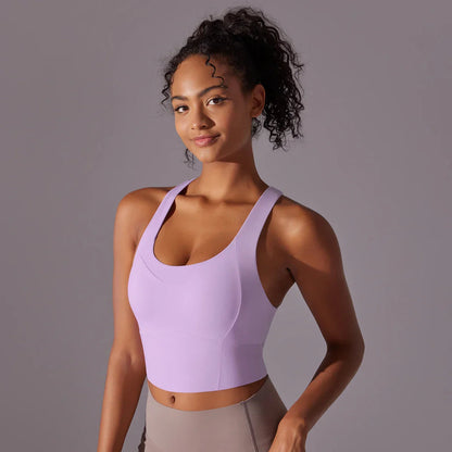 Brassière de sport femme – Ajustée – Dos nageur – Tissu extensible respirant