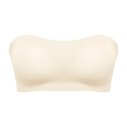 Soutien-gorge femme sans bretelles – Push-up léger – Maintien anti-glisse – Finition invisible