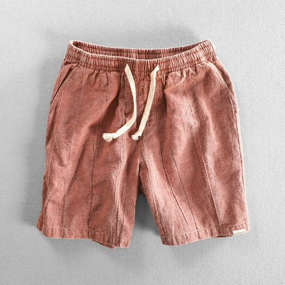 Short homme – Coupe décontractée – Tissu respirant – Taille élastique avec cordon