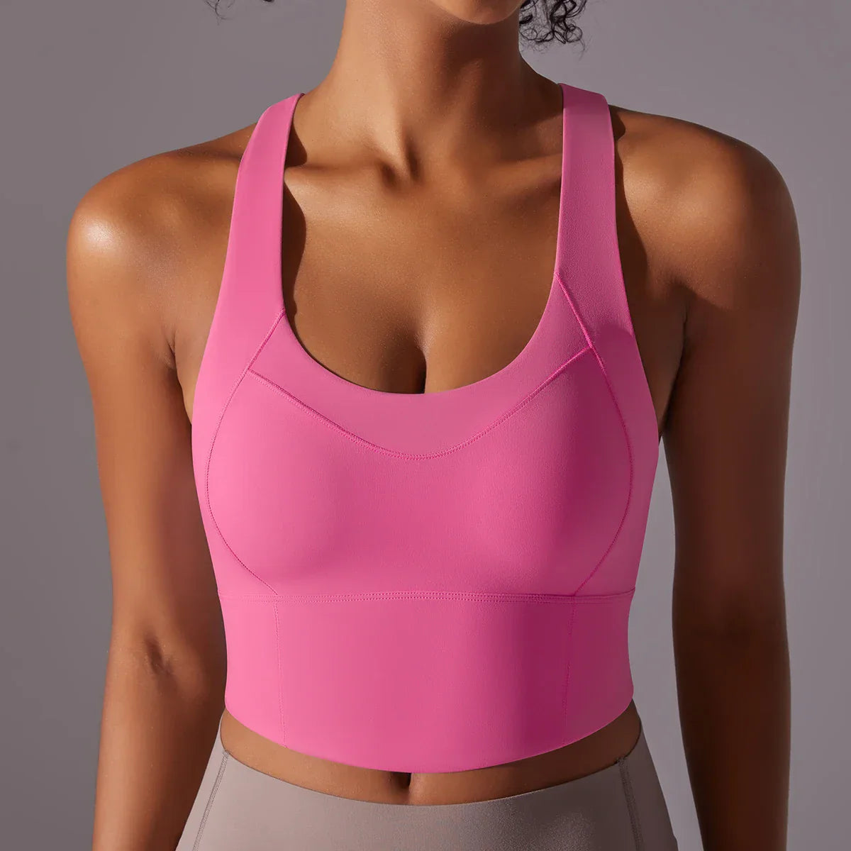 Brassière de sport femme – Ajustée – Dos nageur – Tissu extensible respirant