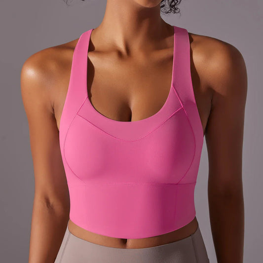 Brassière de sport femme – Ajustée – Dos nageur – Tissu extensible respirant
