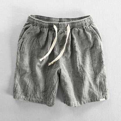 Short homme – Coupe décontractée – Tissu respirant – Taille élastique avec cordon