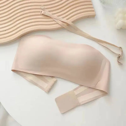 Top bandeau femme – Coupe moulante – Sans armatures – Maintien push-up – Antidérapant