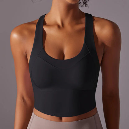 Brassière de sport femme – Ajustée – Dos nageur – Tissu extensible respirant
