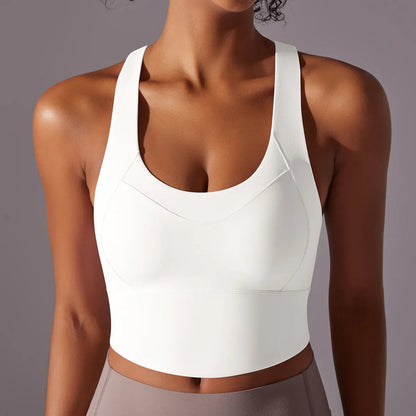 Brassière de sport femme – Ajustée – Dos nageur – Tissu extensible respirant