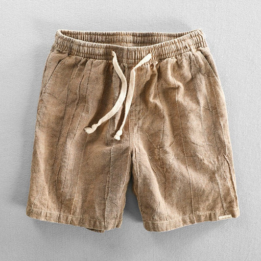 Short homme – Coupe décontractée – Tissu respirant – Taille élastique avec cordon