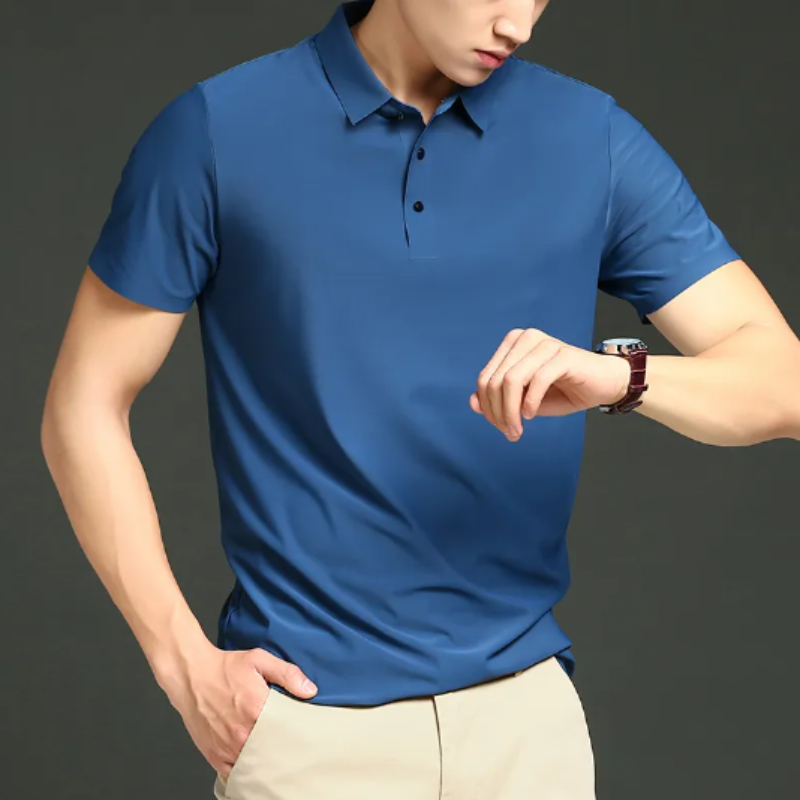 Polo homme – Coupe slim – Tissu respirant – Manches courtes – Style élégant