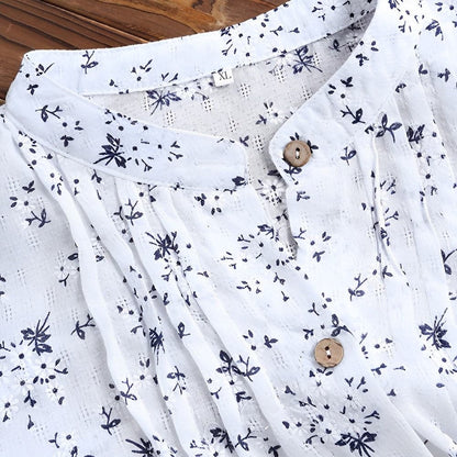 Blouse femme – Coupe décontractée – Tissu respirant doux – Col V – Manches longues
