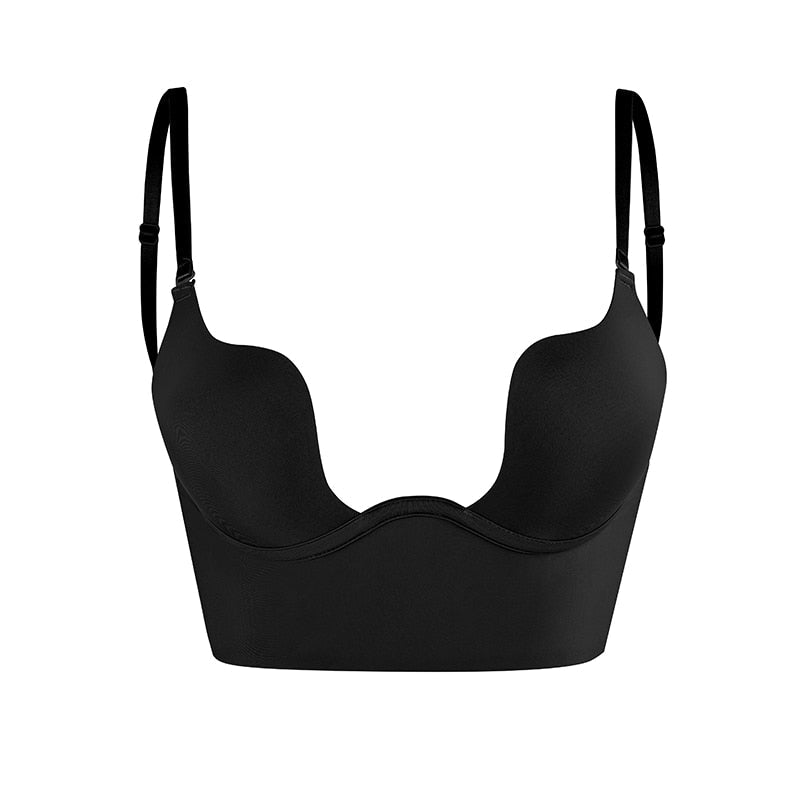 Soutien-gorge dos nu femme – Plunging – Maintien armatures – Bretelles réglables