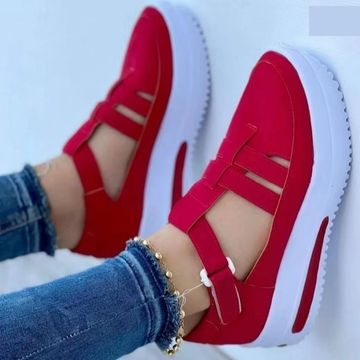 Sandales femme ouvertes – Semelle plateforme – Bride réglable – Design à lanières