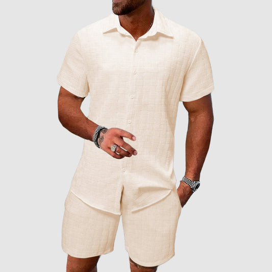 Ensemble Homme Chemise et Short – Coupe Décontractée – Tissu Respirant Léger