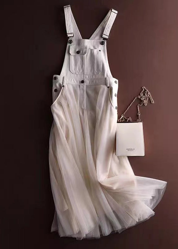 Jupe à bretelles pour femmes – Coupe Évasée – Haut Structuré – Jupe Tulle Fluide – Midi Chic