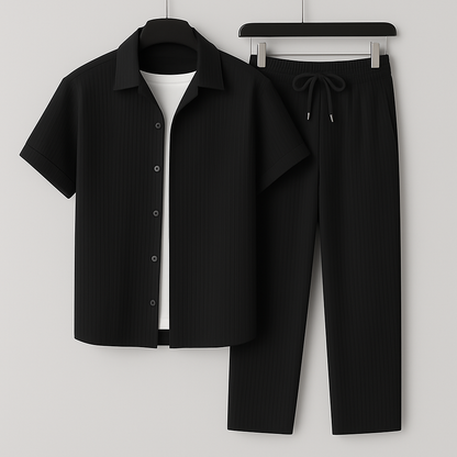 Ensemble Deux Pièces Homme – Coupe Décontractée – Tissu Respirant – Style Casual