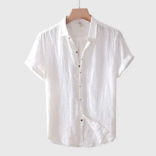 Chemise homme manches courtes – Coupe décontractée – Fibres naturelles – Style casual