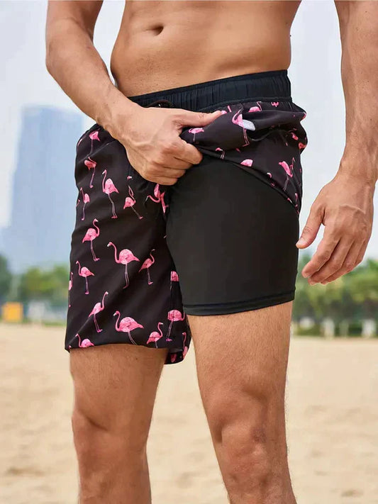 Maillot de bain homme – Tissu respirant séchage rapide – Coupe mi-cuisse – Doublure gainante
