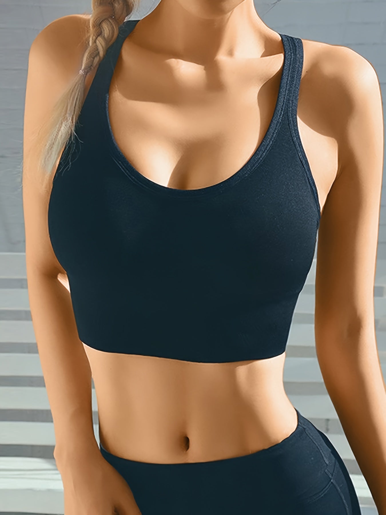Brassière de sport femme – Maintien moyen – Dos nageur – Tissu respirant sans couture