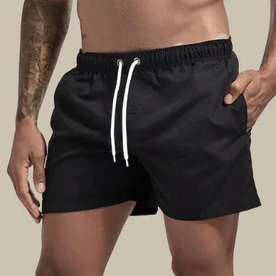 Short de bain homme – Coupe décontractée – Séchage rapide – Ceinture élastique avec cordon