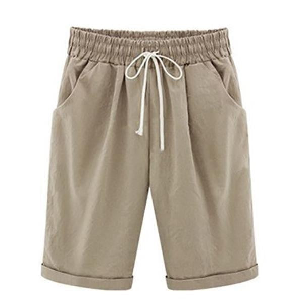Short Femme – Coupe décontractée – Taille élastique avec poches