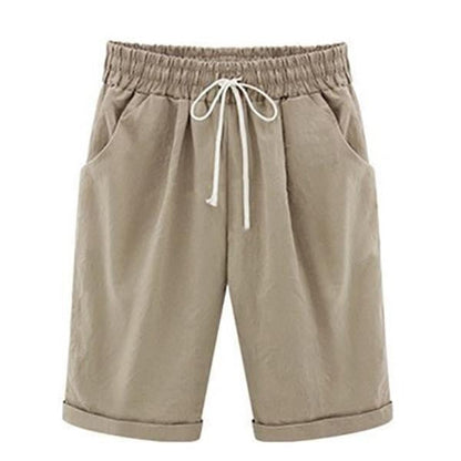 Short Femme – Coupe décontractée – Taille élastique avec poches