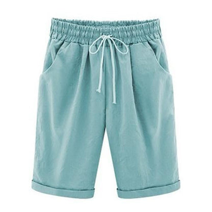 Short Femme – Coupe décontractée – Taille élastique avec poches