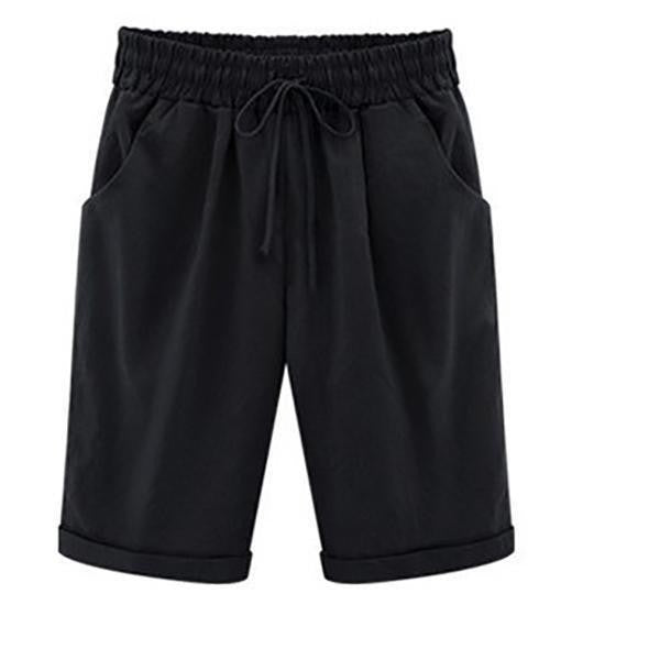 Short Femme – Coupe décontractée – Taille élastique avec poches