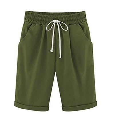 Short Femme – Coupe décontractée – Taille élastique avec poches