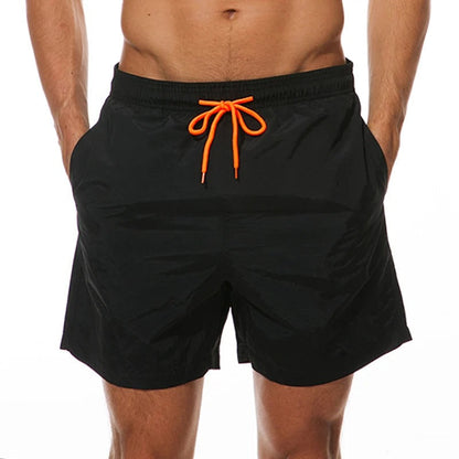 Short de bain homme – Coupe décontractée – Séchage rapide – Taille élastique à cordon