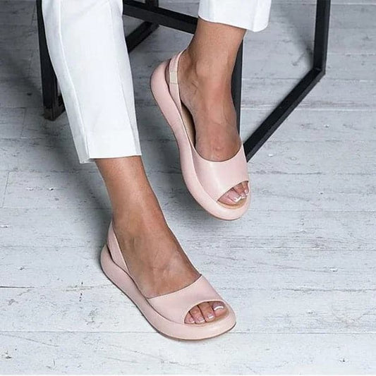 Sandales femme – Bout ouvert – Semelle plate – Design minimaliste – Confort quotidien