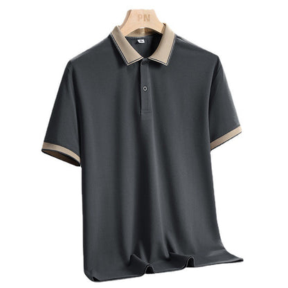 Polo homme – Coupe standard – Manches courtes – Tissu respirant – Style casual chic