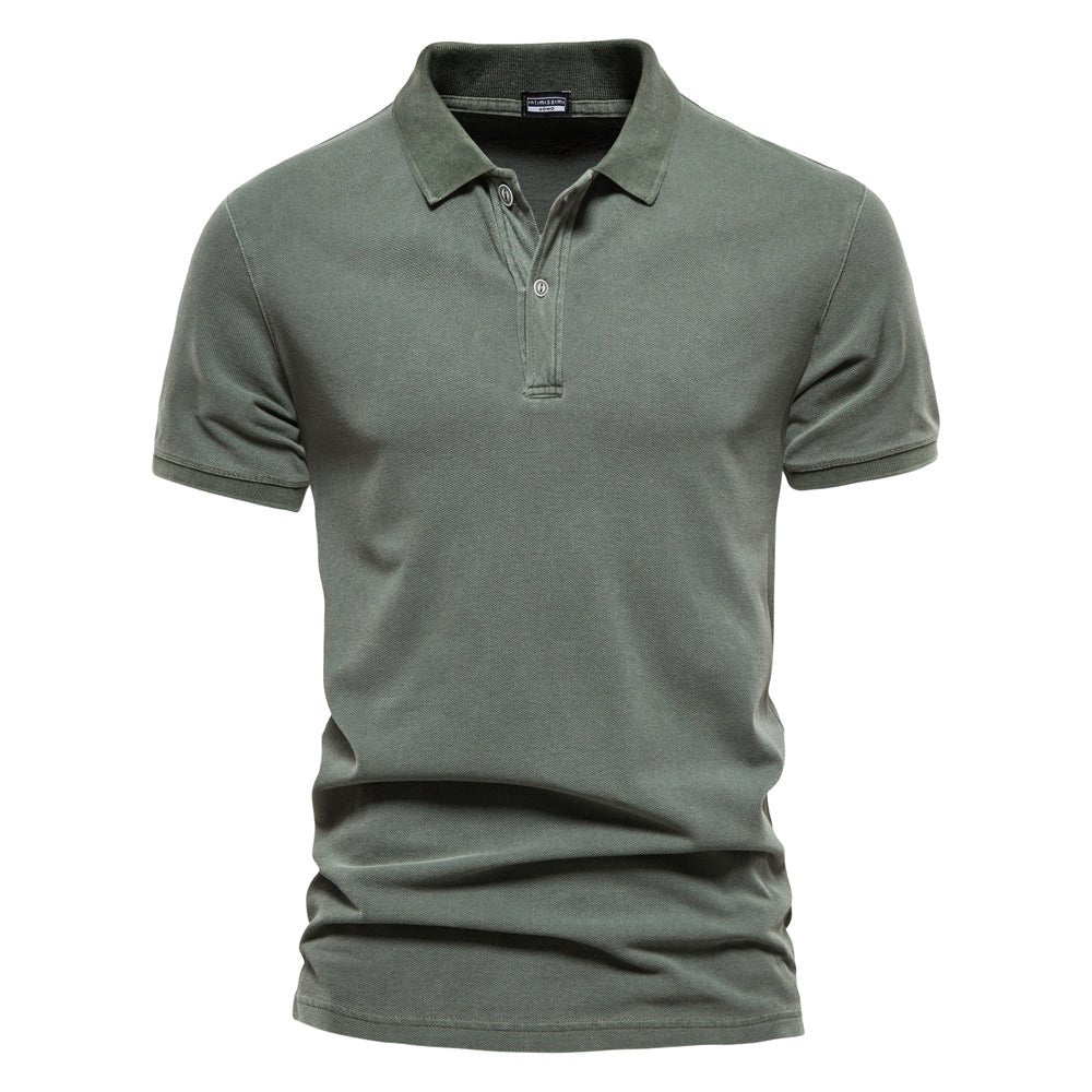 Polo homme – Coupe standard – Manches courtes – Maille douce respirante