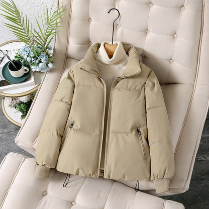Veste matelassée femme – Coupe oversize – Col montant – Fermeture zippée – Coton