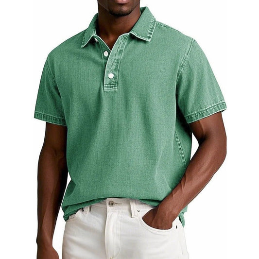 Polo homme – Coton mélangé – Coupe décontractée – Manches courtes – Style classique